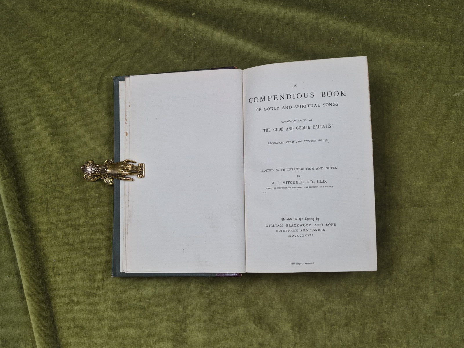1897 Compendious Book of Godly & Spiritual Songs : The Gude and Godlie Ballatis3