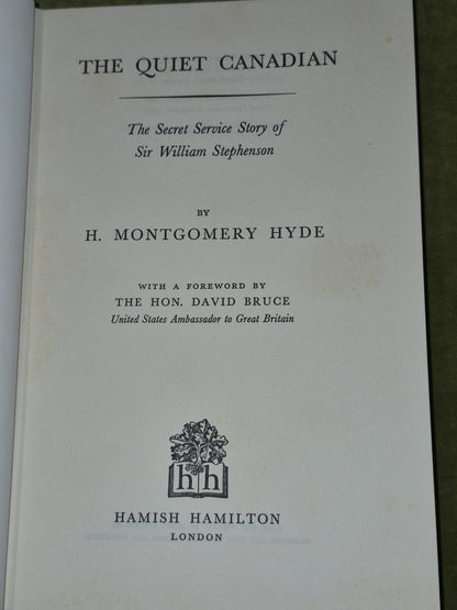 The Quiet Canadian, The Secret Service Story of Sir William Stephenson Third Imp4