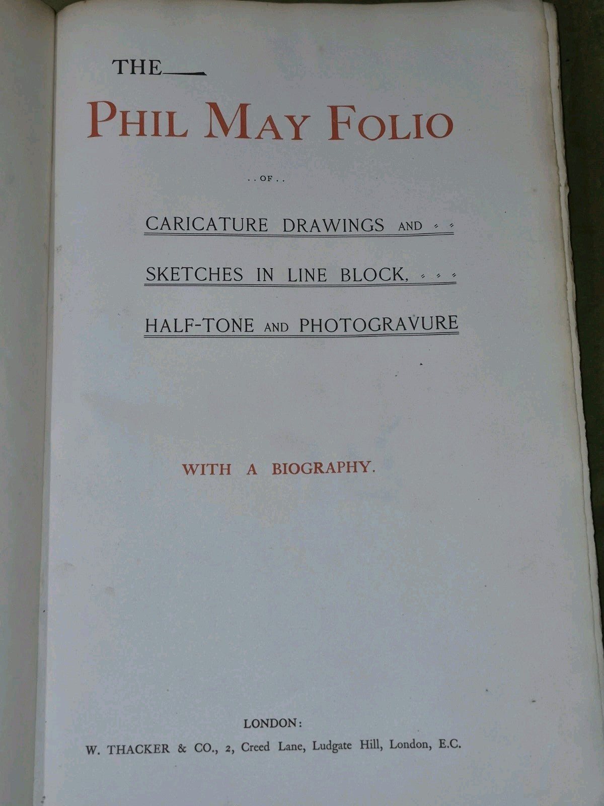 The Phil May Folio Book Of Caricature Drawings & Sketches Limited Thacker & Co7