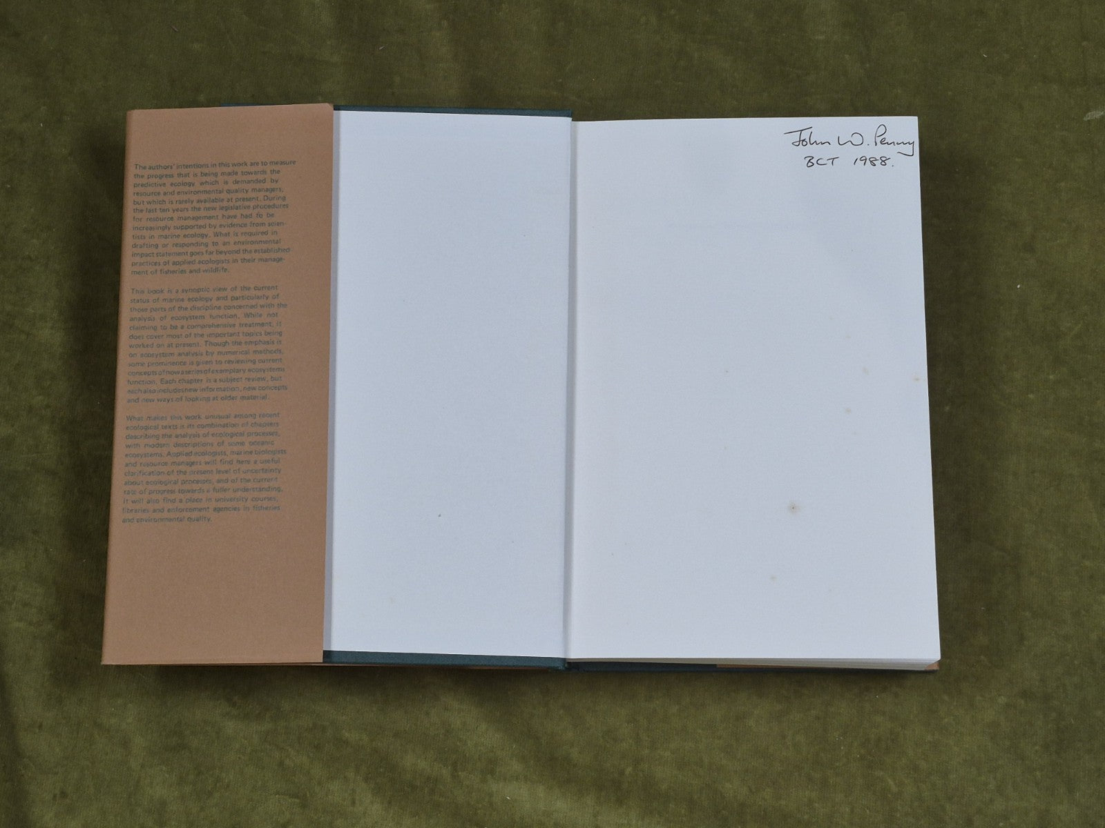 ANALYSIS OF MARINE ECOSYSTEMS By A. Longhurst- HC/DJ- 19813