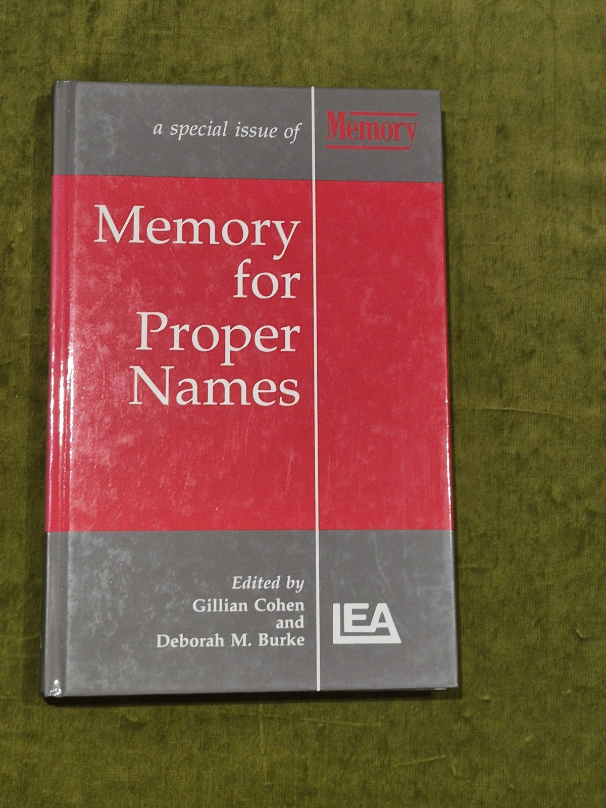 Memory for Proper Names: Memory special issue, hardback1