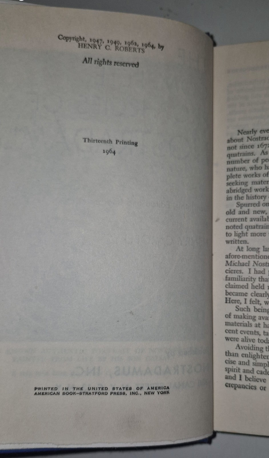 The Complete Prophecies of Nostradamus by Henry C Roberts HC DJ 1964 1st Ed. 9