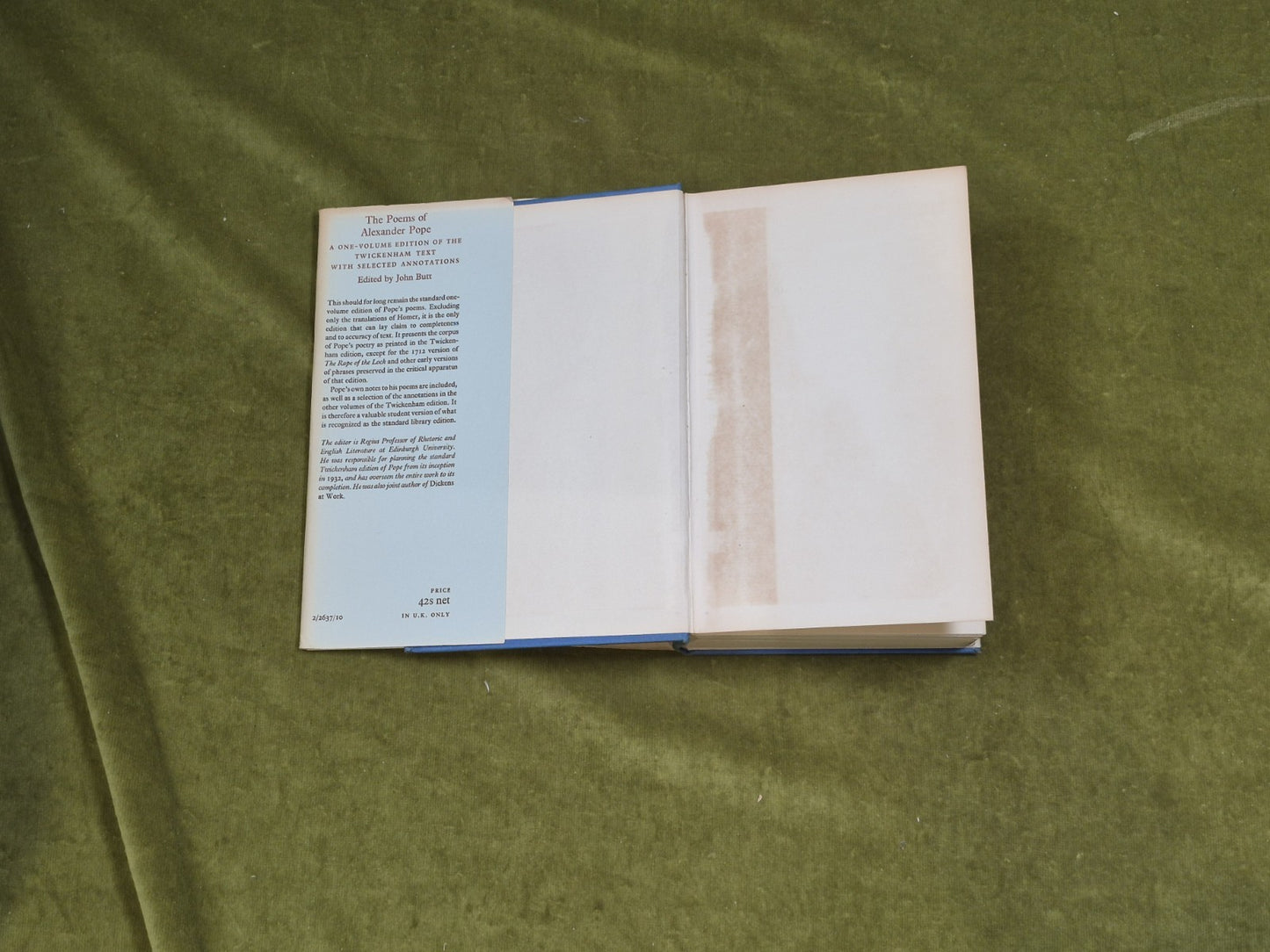 The Poems of Alexander Pope in 1 Volume - ed. John Butt, Methuen 1963 with DJ3