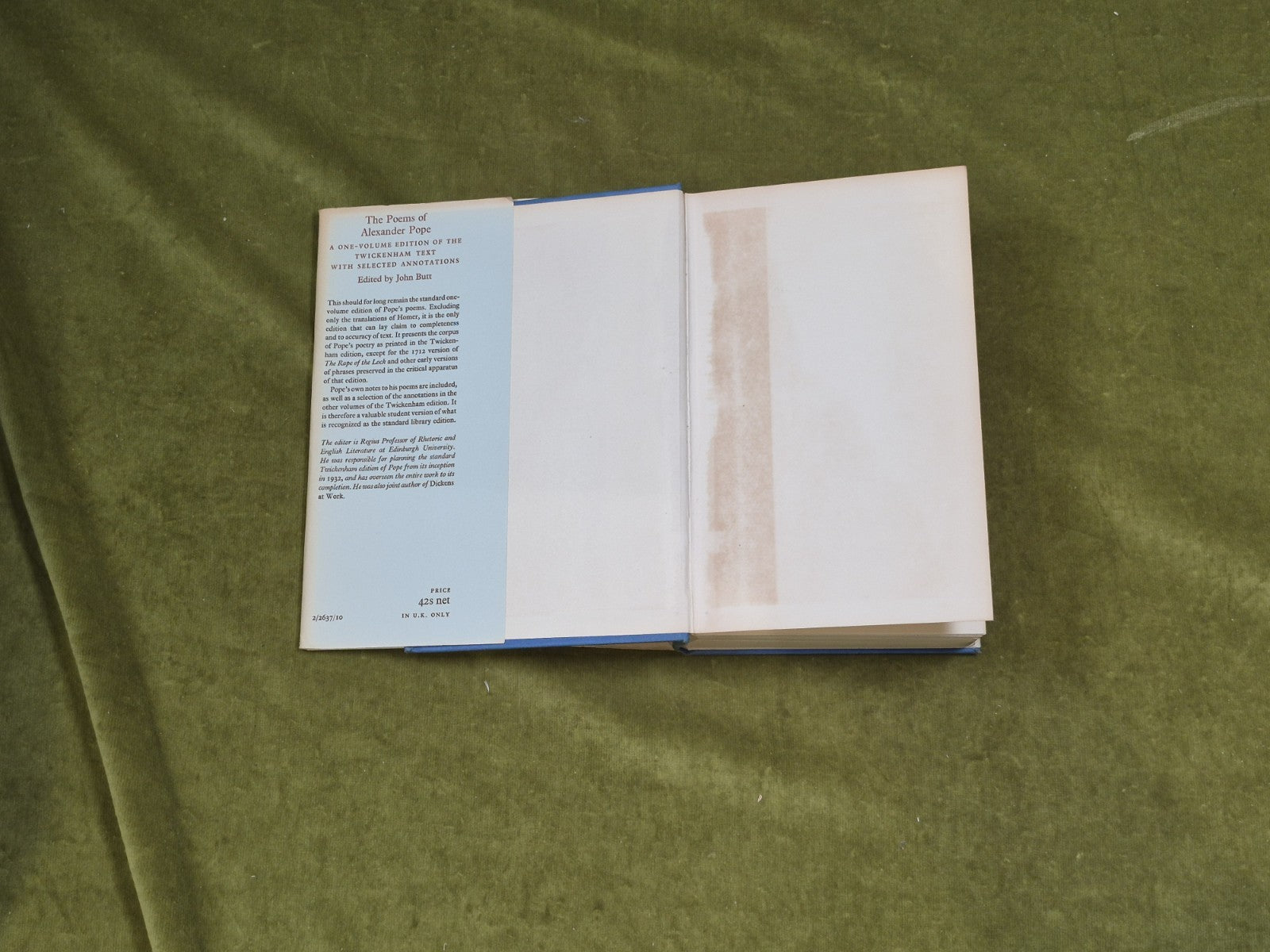 The Poems of Alexander Pope in 1 Volume - ed. John Butt, Methuen 1963 with DJ3