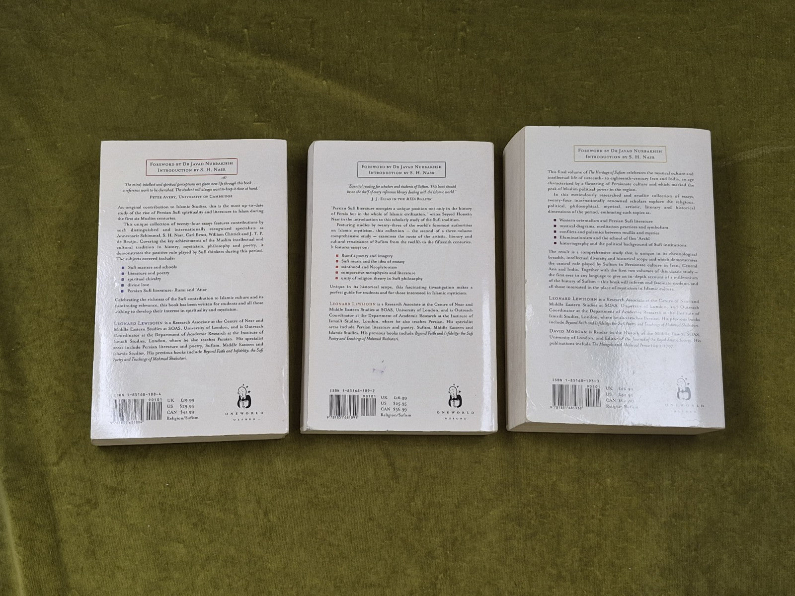 The Heritage of Sufism Vols 1-3 by Leonard Lewisohn , Oneworld Softcovers1