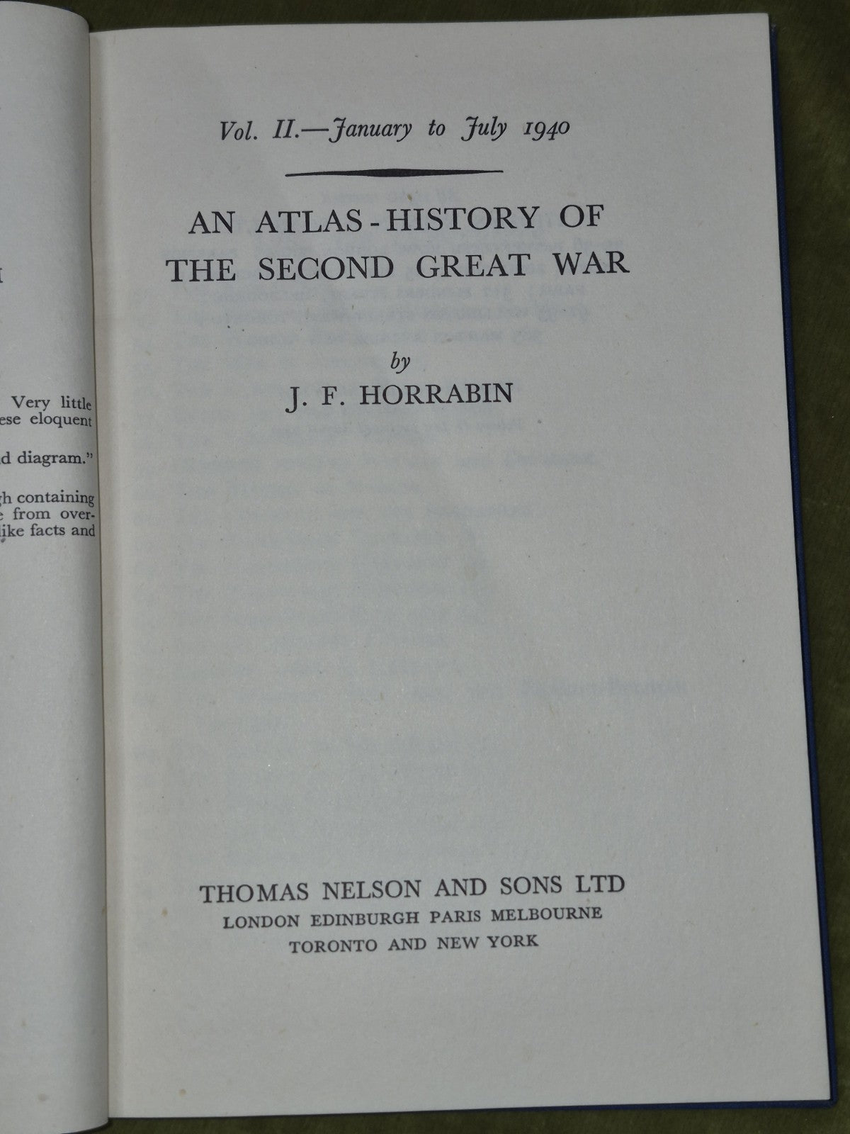 An Atlas History of the Second Great War Horrabin Vols 1-7 Thomas Nelson and Son6