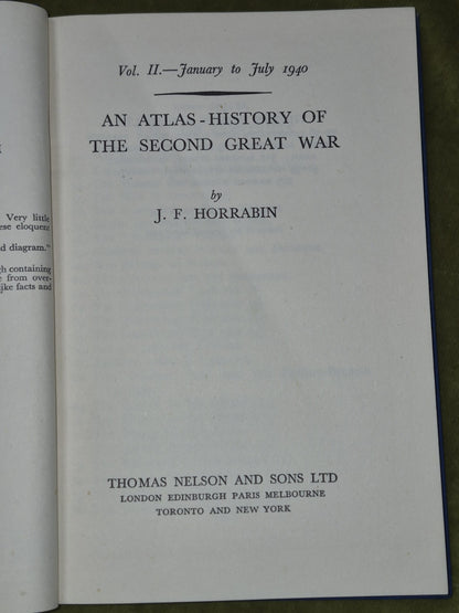 An Atlas History of the Second Great War Horrabin Vols 1-7 Thomas Nelson and Son6