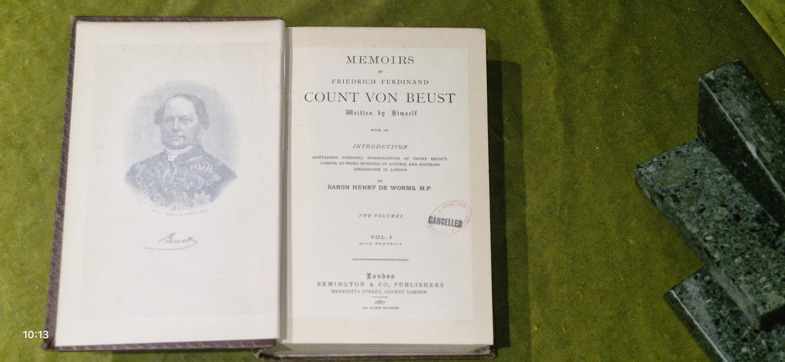 Memoirs of Friedrich Ferdinand, Count von Beust, Written by Himself. 2 Volumes6