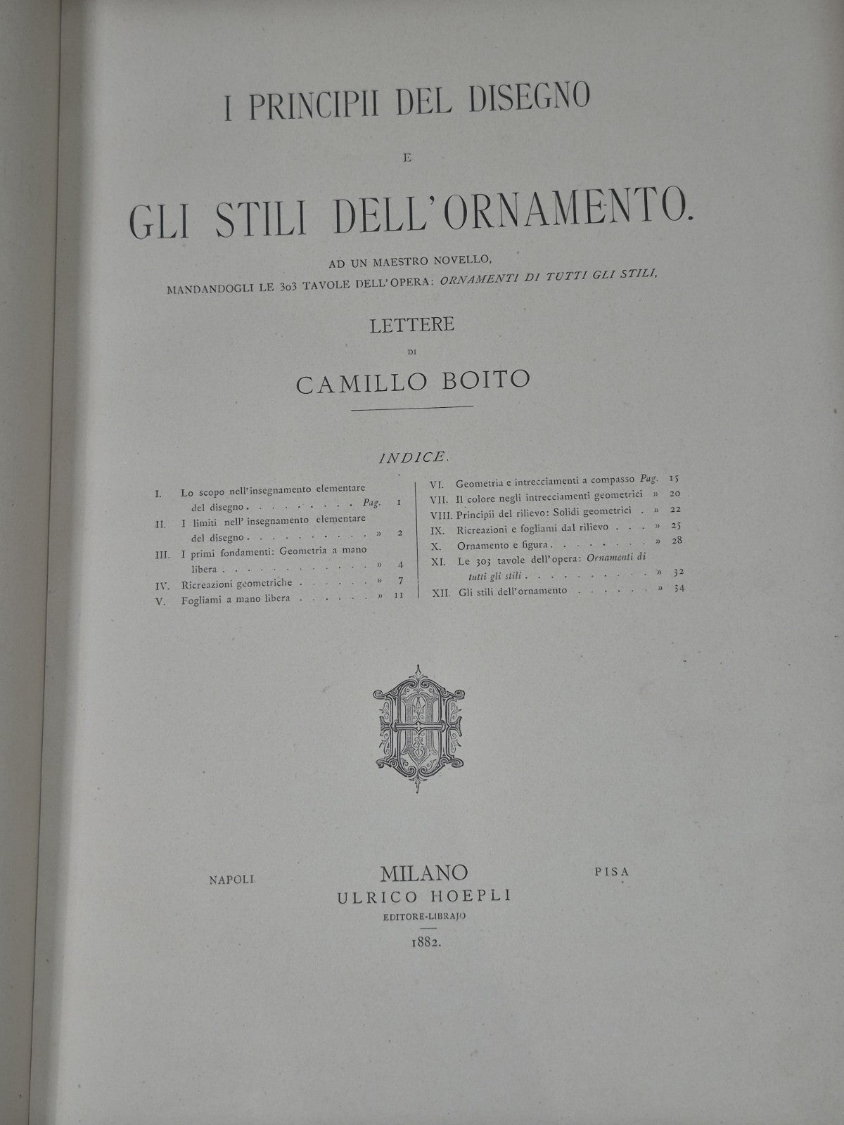 Ornamenti di tutti gli stili classificati in ordine storico 1881 Hoepli Boito6