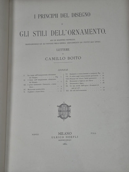 Ornamenti di tutti gli stili classificati in ordine storico 1881 Hoepli Boito6