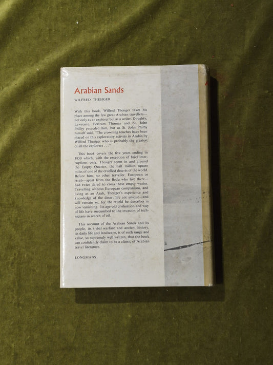 Arabian Sands - Wilfred Thesiger , Longmans 1959 1st HB DJ1