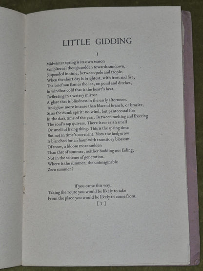 T.S. Eliot Little Gidding FIRST EDITION 1942 Soft Cover Stapled Glasgow Press6