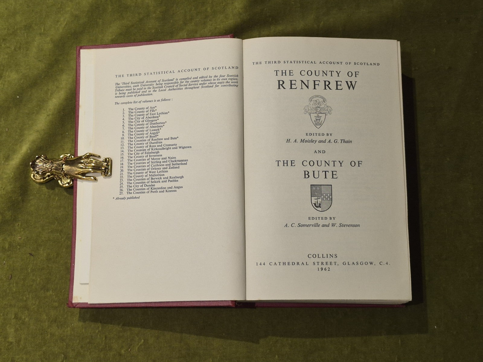 The Third Statistical Account of Scotland Counties of Renfrew and Bute 1962 1st4