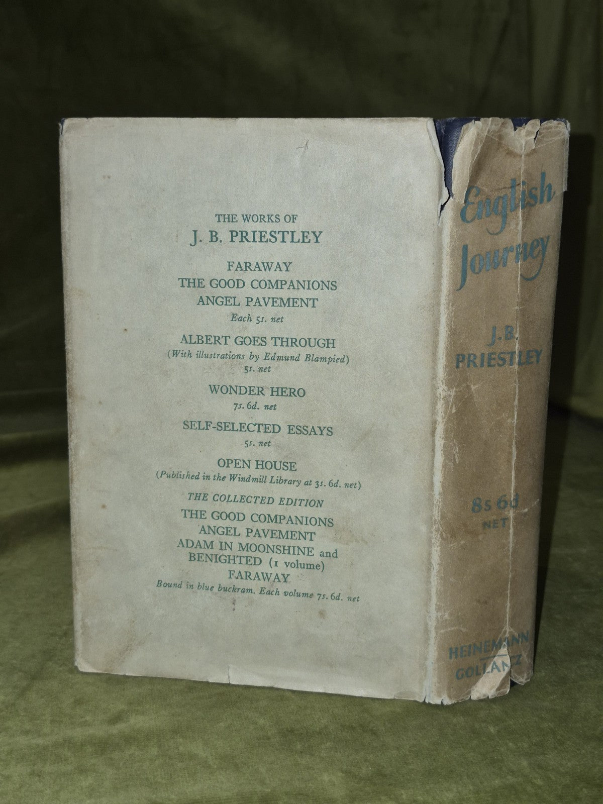 English Journey J B Priestley 1934 First Edition William Heinnemann6