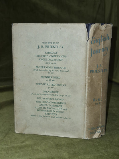 English Journey J B Priestley 1934 First Edition William Heinnemann6