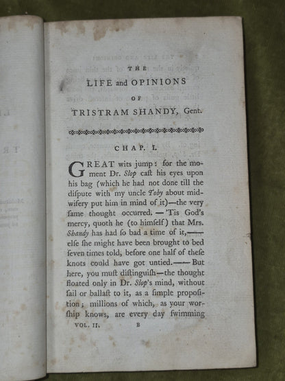 The Works of Laurence Sterne 1780 Volume 2 W Strahan Odd Volume6