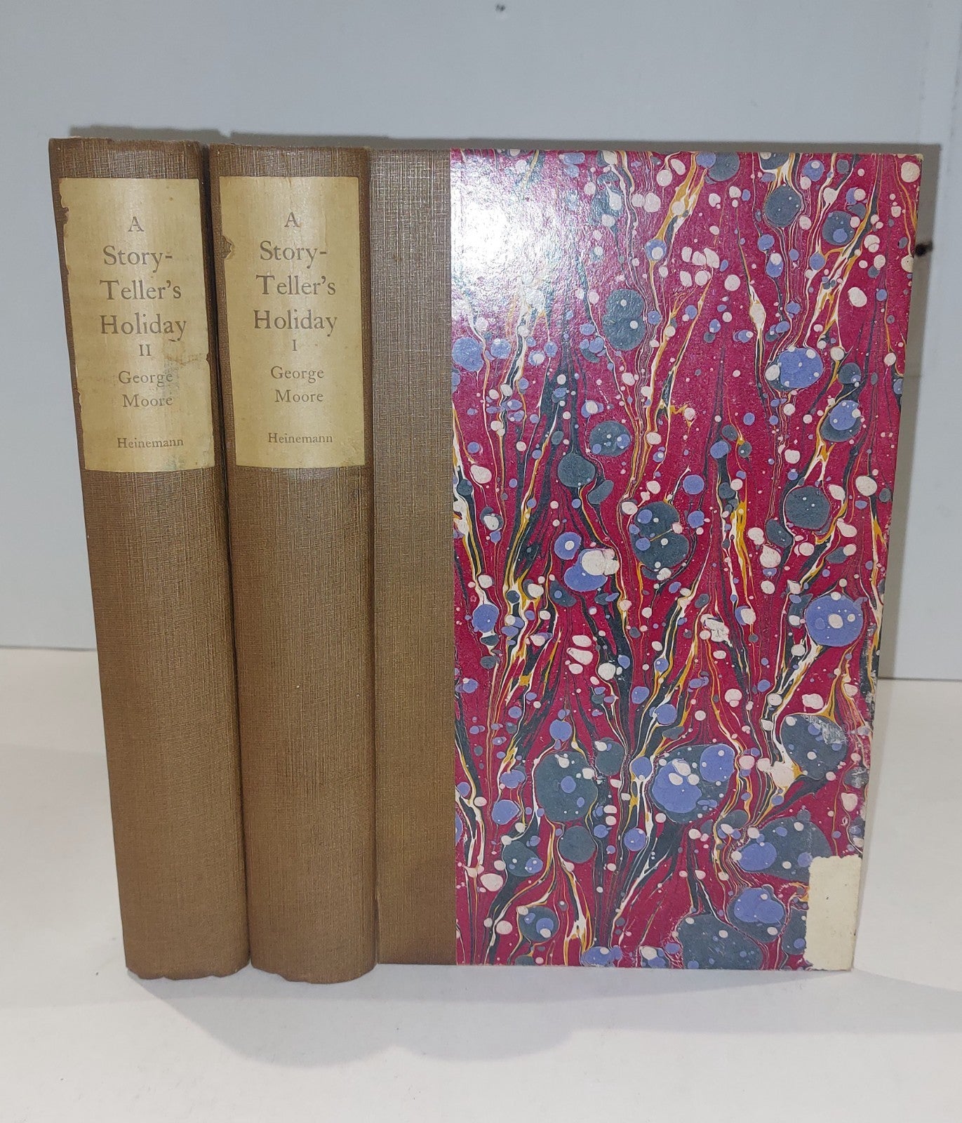 A StoryTeller's Holiday By George Moore (1928) 2 Volume Set [Heinemann] Hb Book0