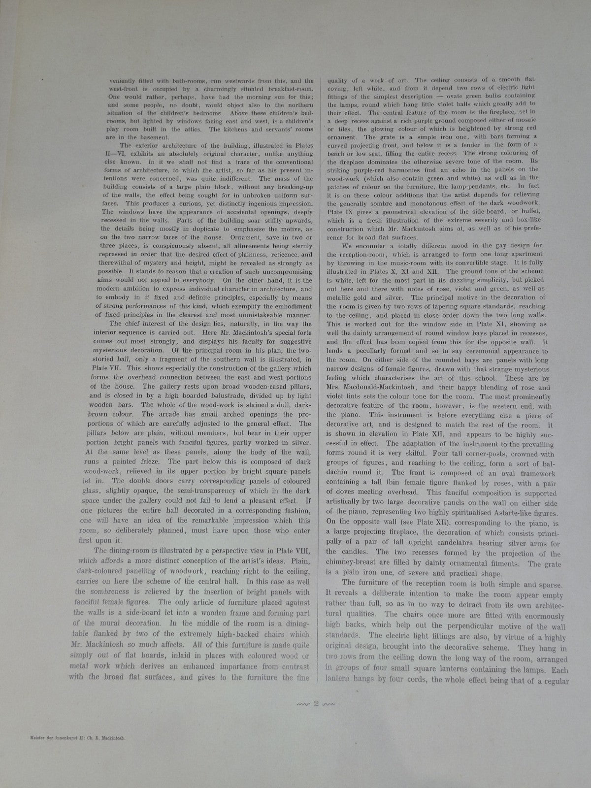 Charles Rennie Mackintosh Das Haus eines Kunstfreundes 2 Meister Incomplete4