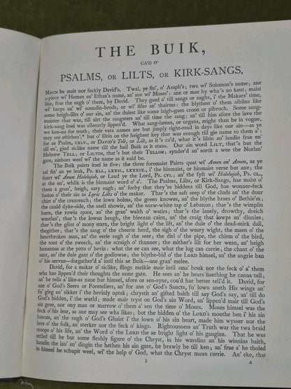 The Psalms Frae Hebrew Intil Scottis Scots Hately Waddell 1902 Menzies Lochhead6