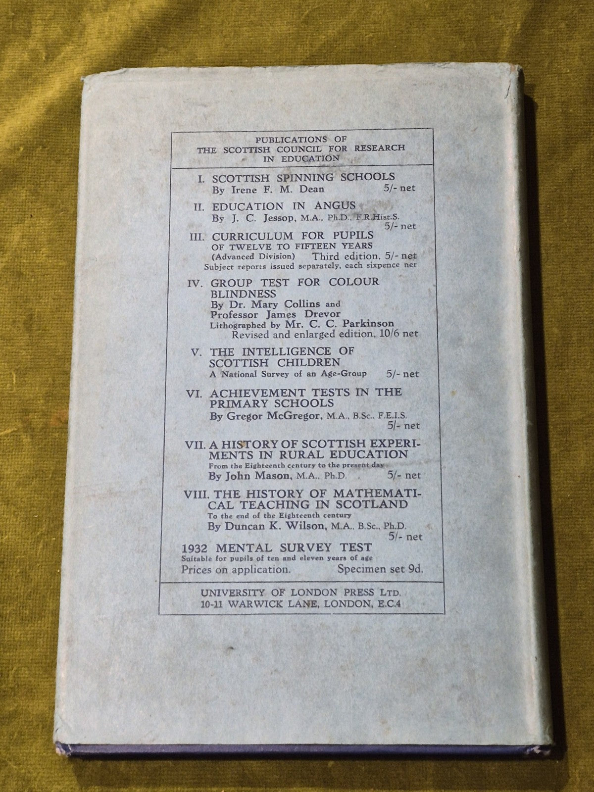 The History of Mathematical Teaching in Scotland - Duncan K Wilson1
