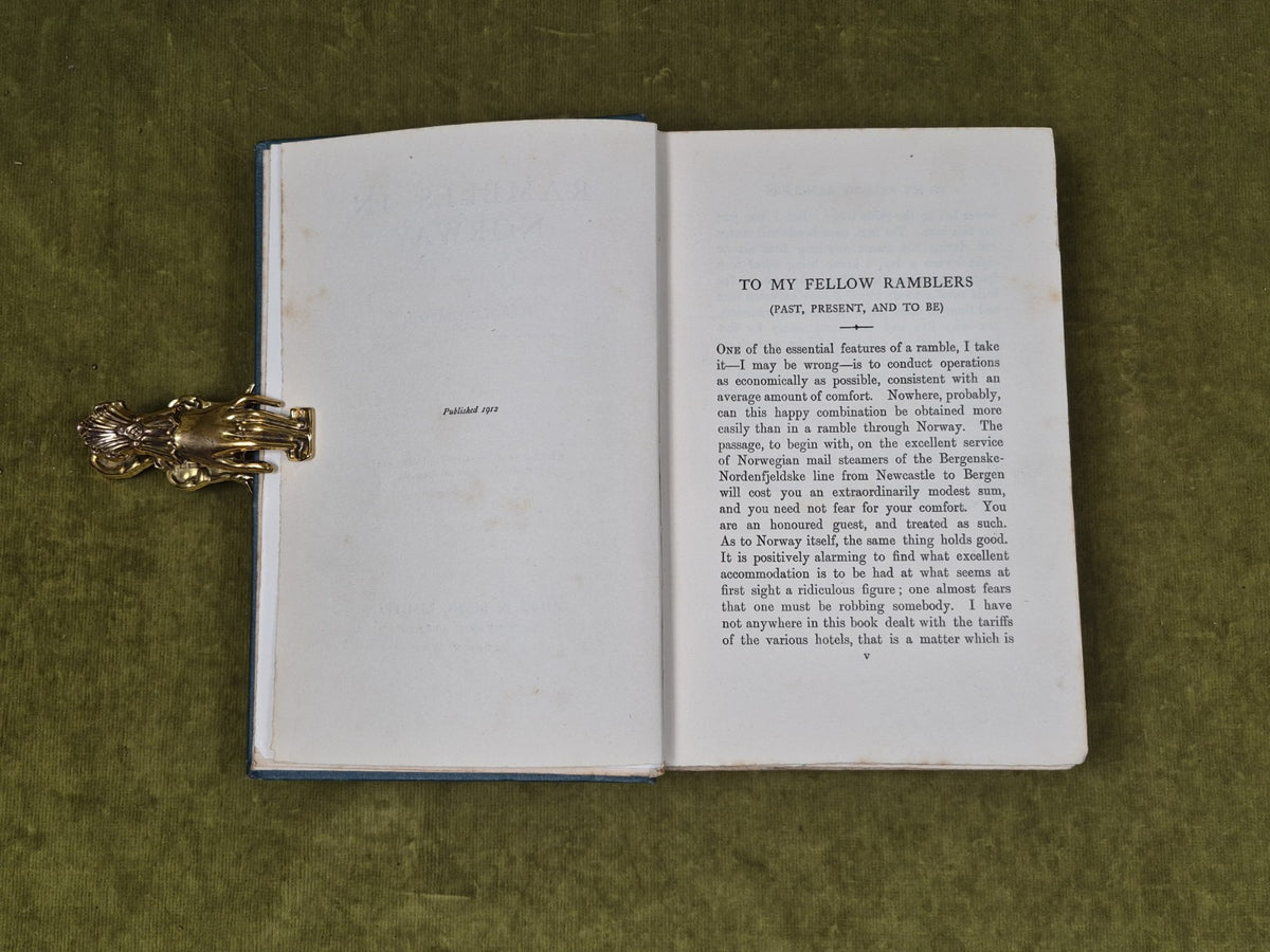 RAMBLES IN NORWAY By Harold Simpson - Mills & Boon 1912 1st HB6