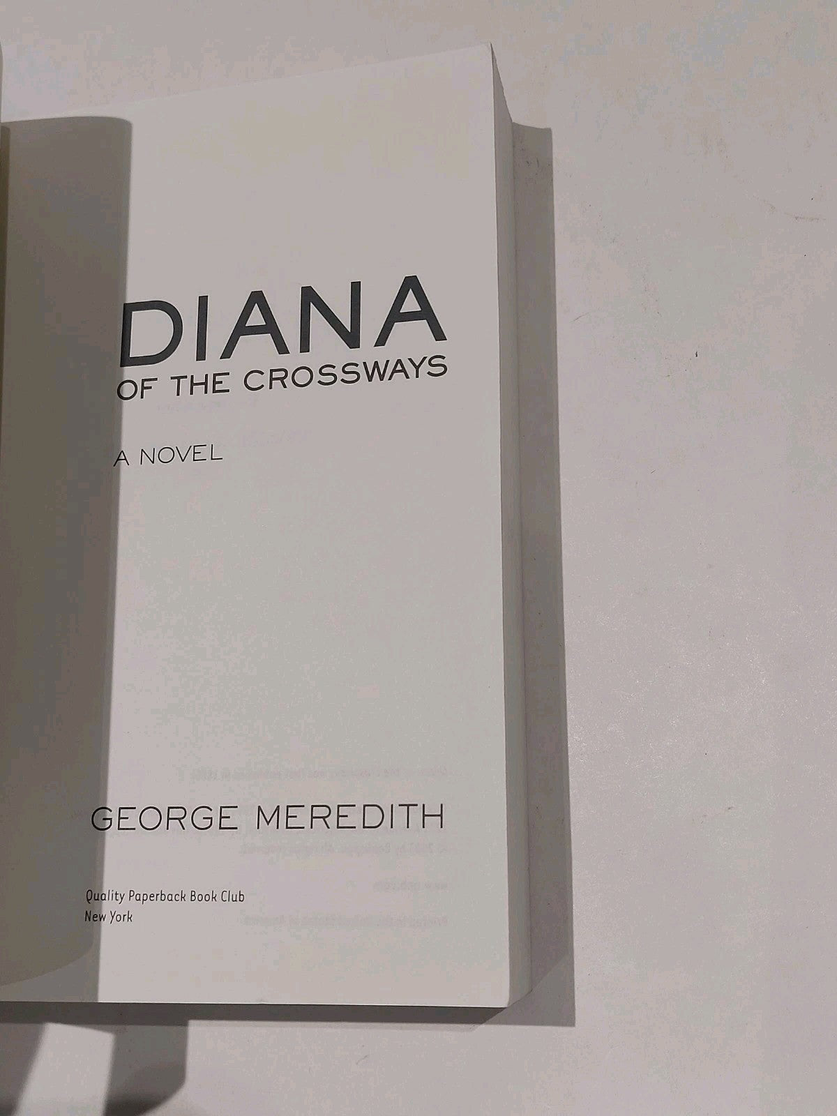 Diana of the Crossways by Quality Paperback Book Club | Book | condition good2