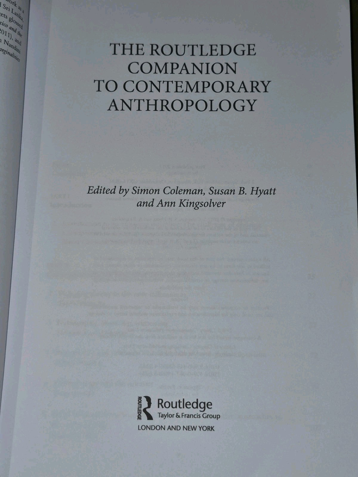The Routledge Companion to Contemporary Anthropology (2017)4