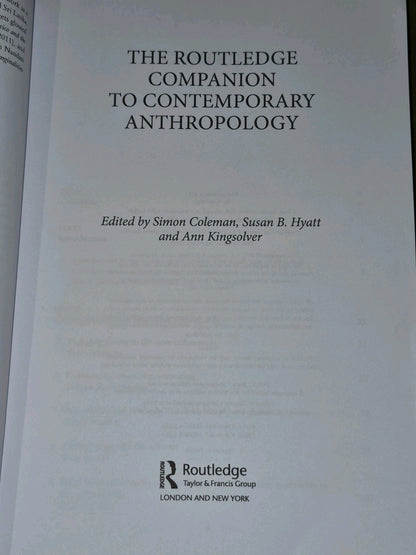 The Routledge Companion to Contemporary Anthropology (2017)4