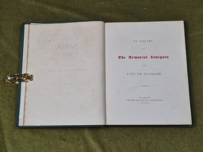1866 ARMORIAL INSIGNIA OF GLASGOW History GLASWEGIAN HERALDRY Presentation Copy4