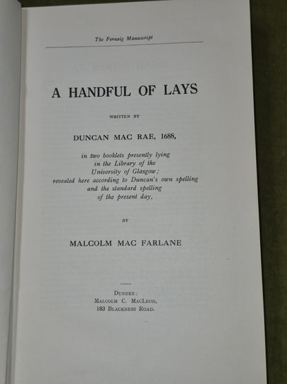 Dorlach Laoidhean Calum Mac Pharlain A Handful of Lays Gaelic4