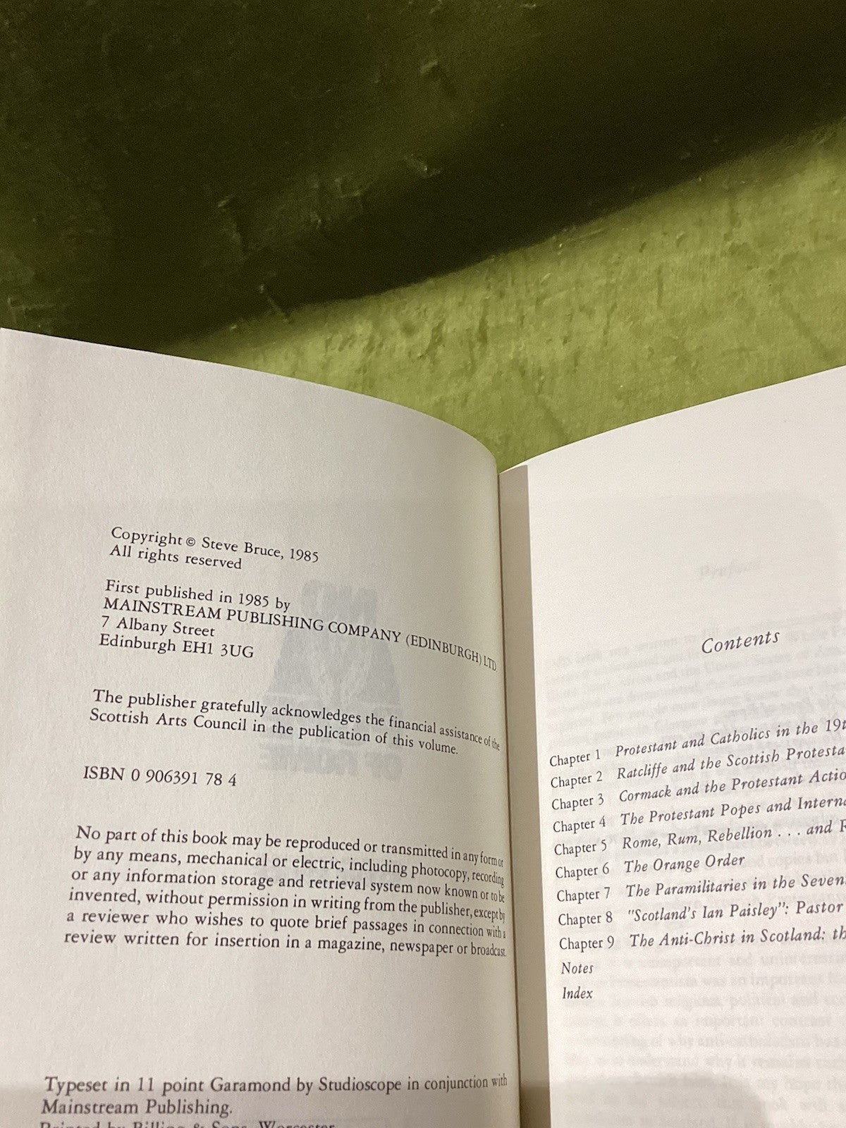 No Pope of Rome : Militant Protestantism in Modern Scotland  Steve Bruce 19853