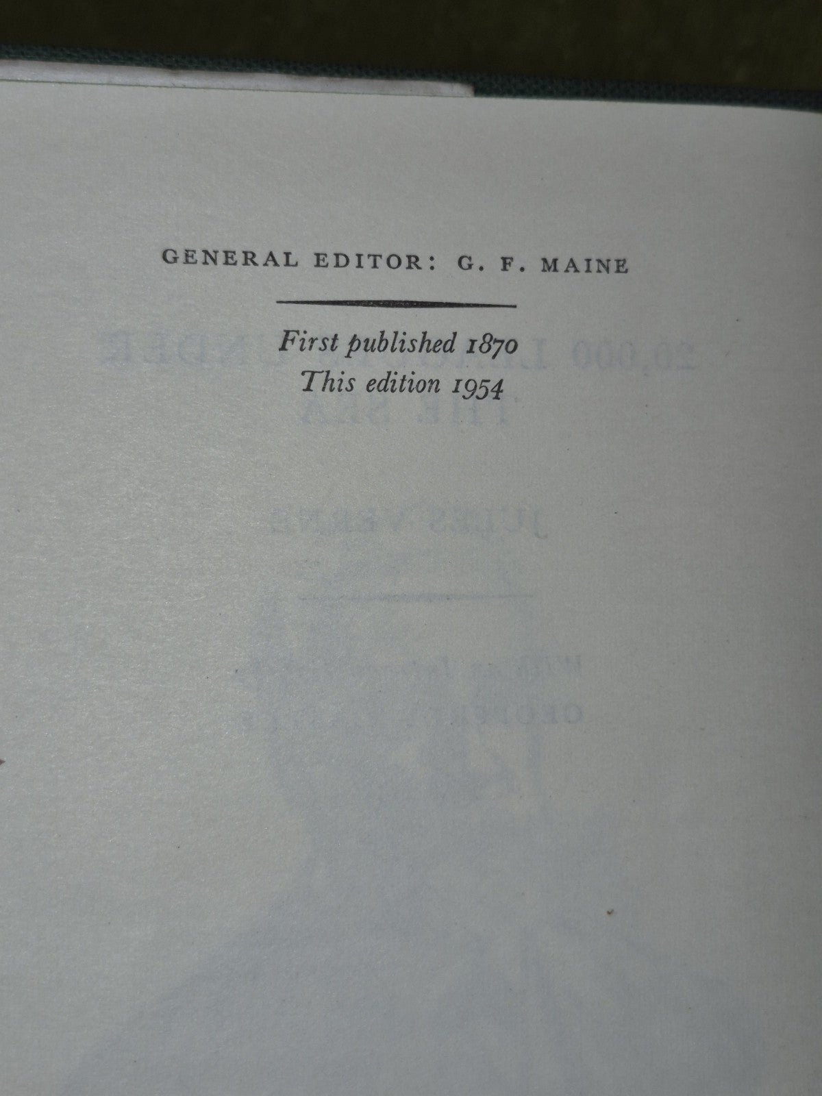 20,000 Leagues Under the Sea - Jules Verne - Collins 19545