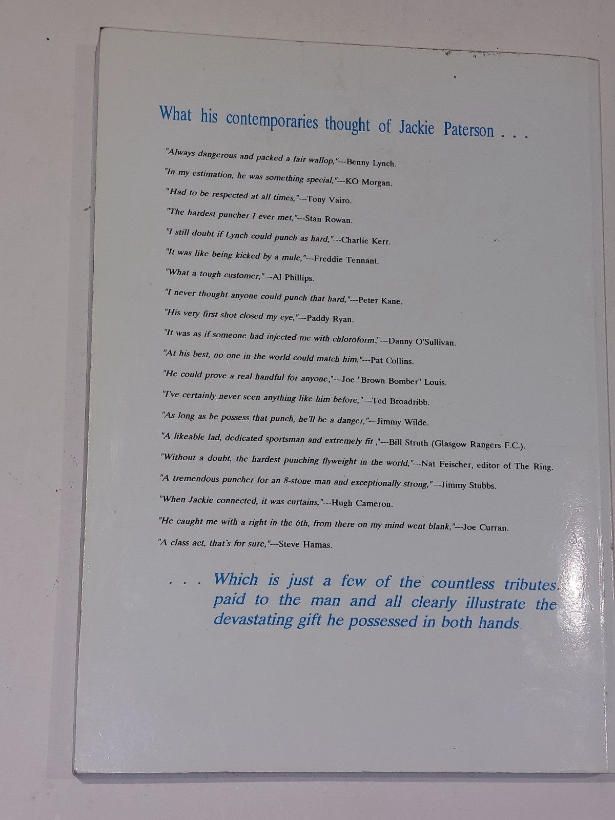 Triumph To Tragedy by John Morrison Jackie Paterson (2000)2