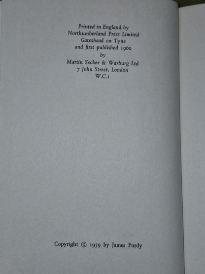 Malcolm, James Purdy. 1960 1st Edition in Dust Jacket5