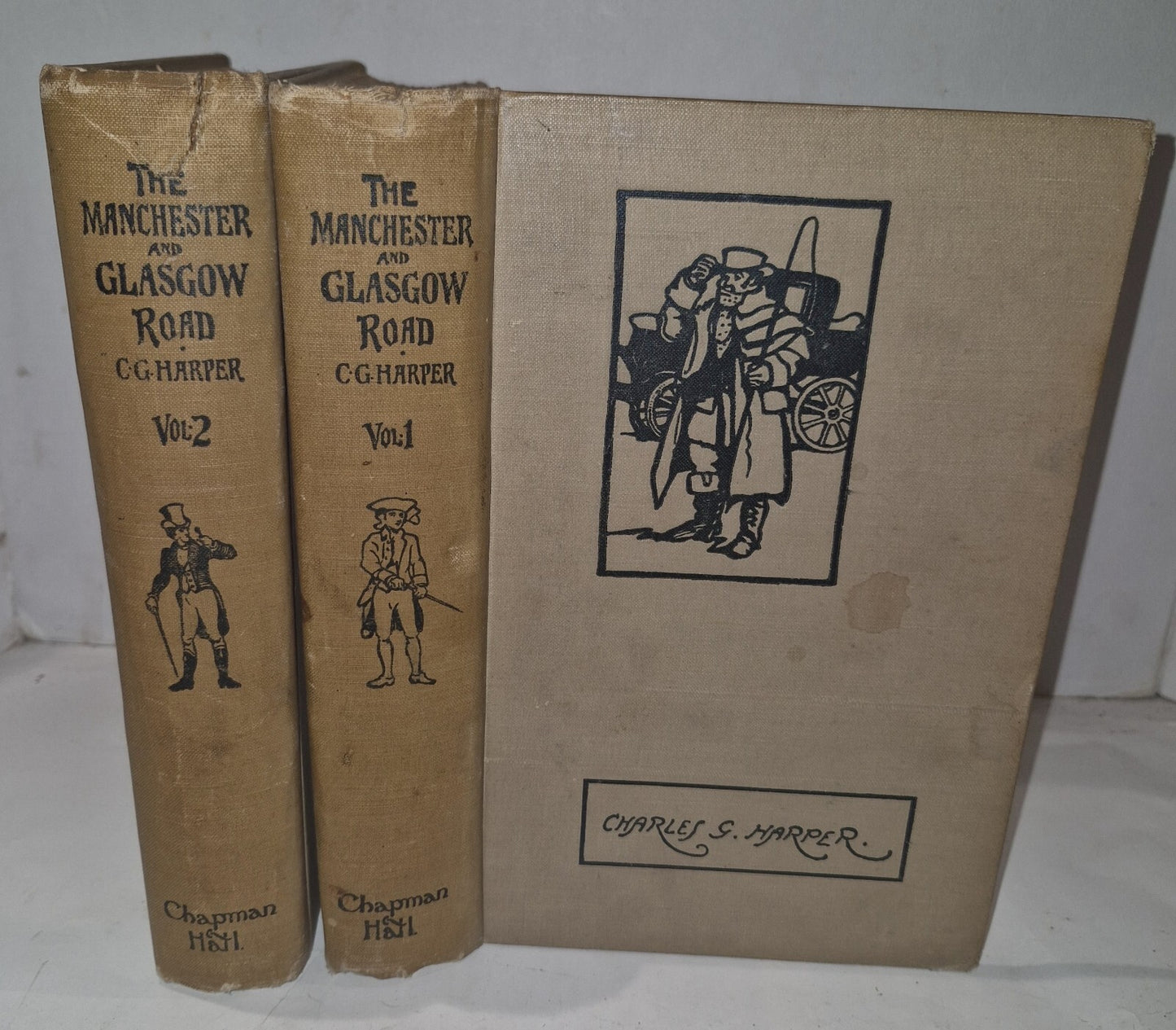 1907 THE MANCHESTER AND GLASGOW ROAD by HARPER VOLS I & II 33 PLTS GRETNA GREEN0