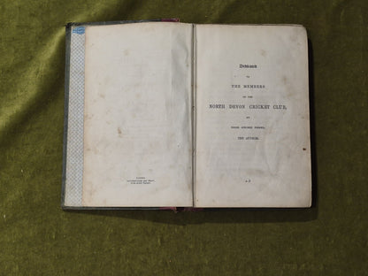 The Cricket Field or the History and Science of Cricket - James Pycroft 1951 1st3