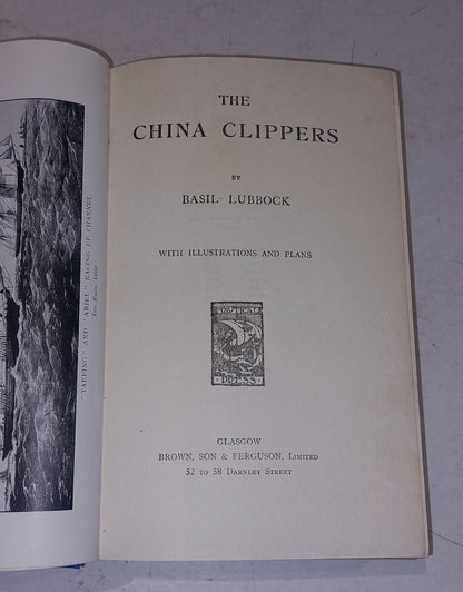 The Chinese Clipper (1929) Basil Lubbock Hb Book2
