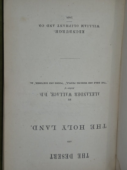 The Desert and the Holy Land 1868 Alexander Wallace William Oliphant 6