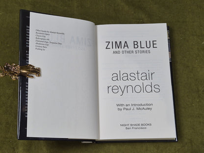Zima Blue and Other Stories by Alastair Reynolds , Night Shade books , 1st HB DJ3