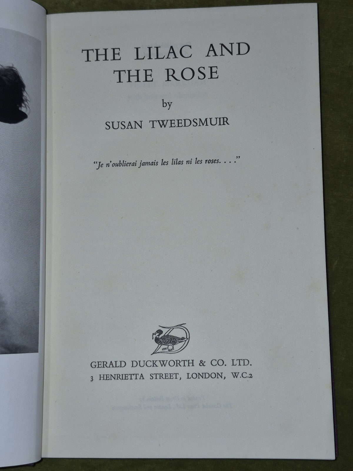The Lilac and the Rose Susan Tweesmuir 1952 Dustjacket4