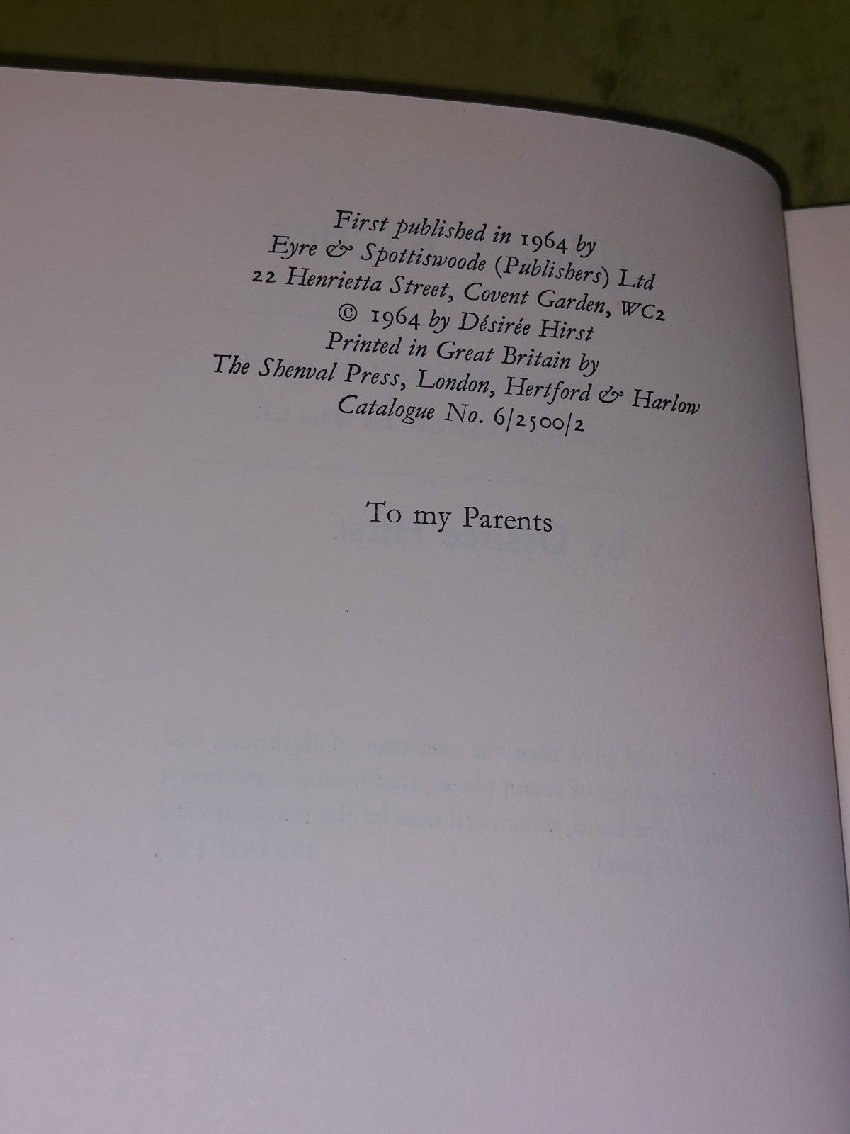 Hidden Riches Desiree Hirst (1964) Spottiswoode London3