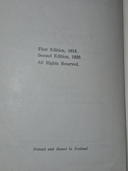 Rosg Gaidhlig Specimens of Gaelic Prose 1929 William Watson Second Edition5