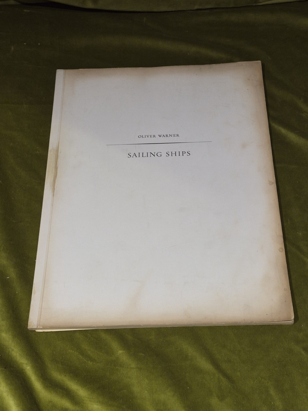 Sailing ships Introduced by Oliver Warner 1958 Paperback0