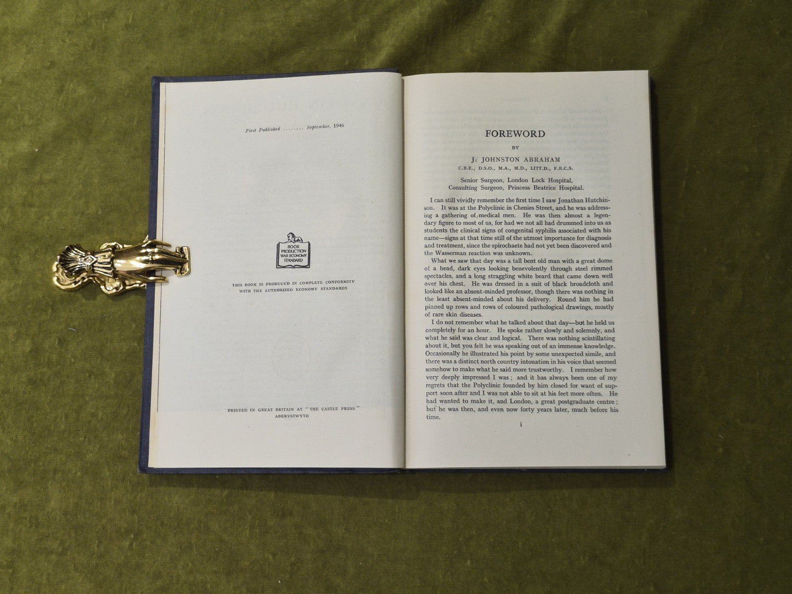 Jonathan Hutchinson Life and Letters - Herbert Hutchinson , Heinemann 1946 HB6