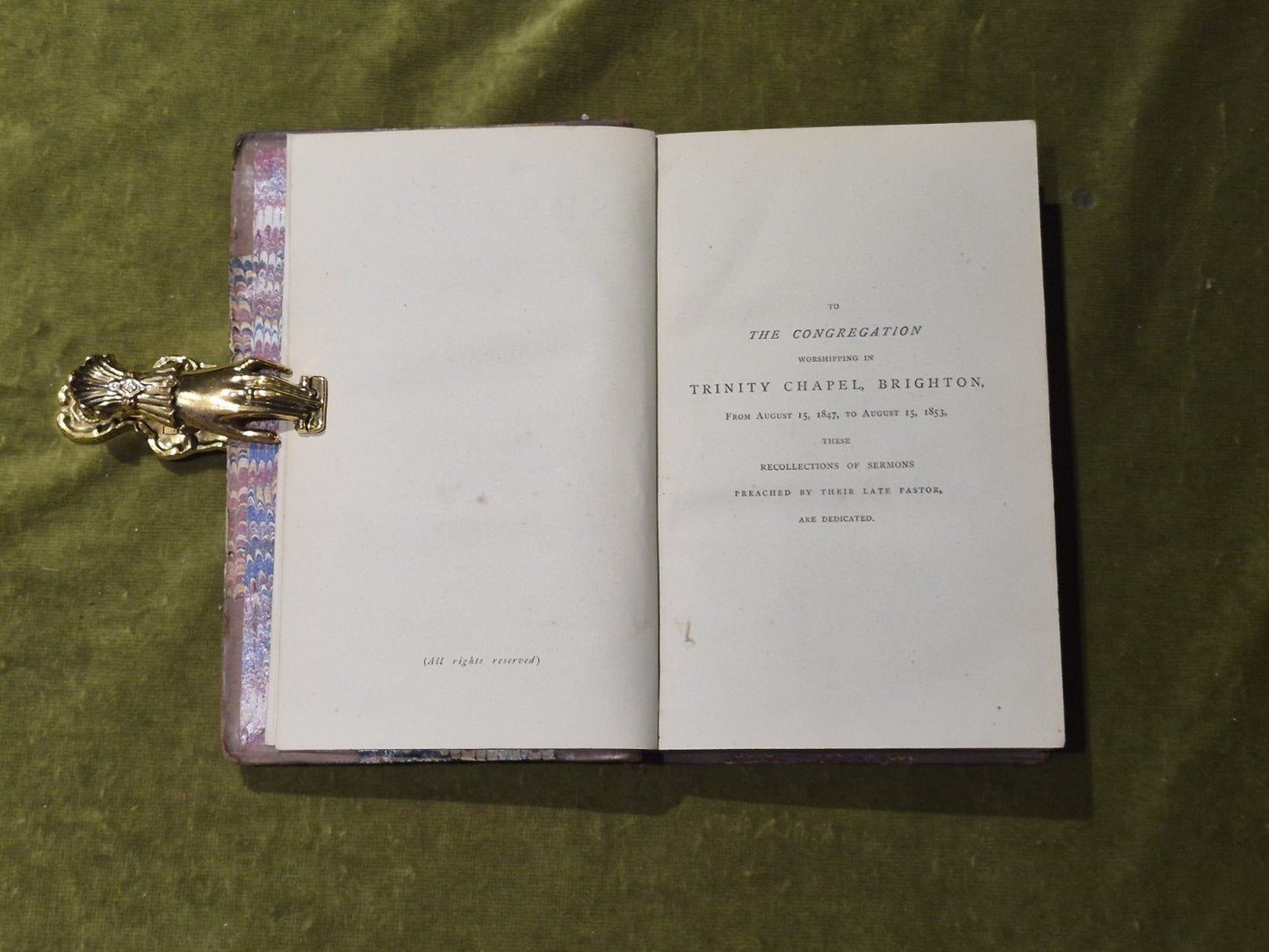 Sermons Preached At Brighton - Rev Frederick W Robertson Third Series New 18744