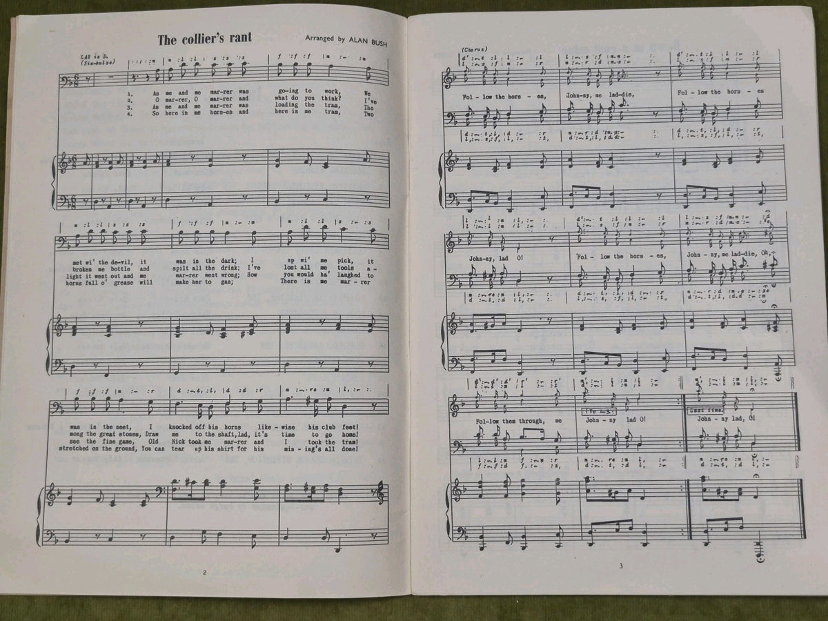 A. L. Lloyd, Coaldust Ballads 1952 Workers Music Association PB sheet music song4