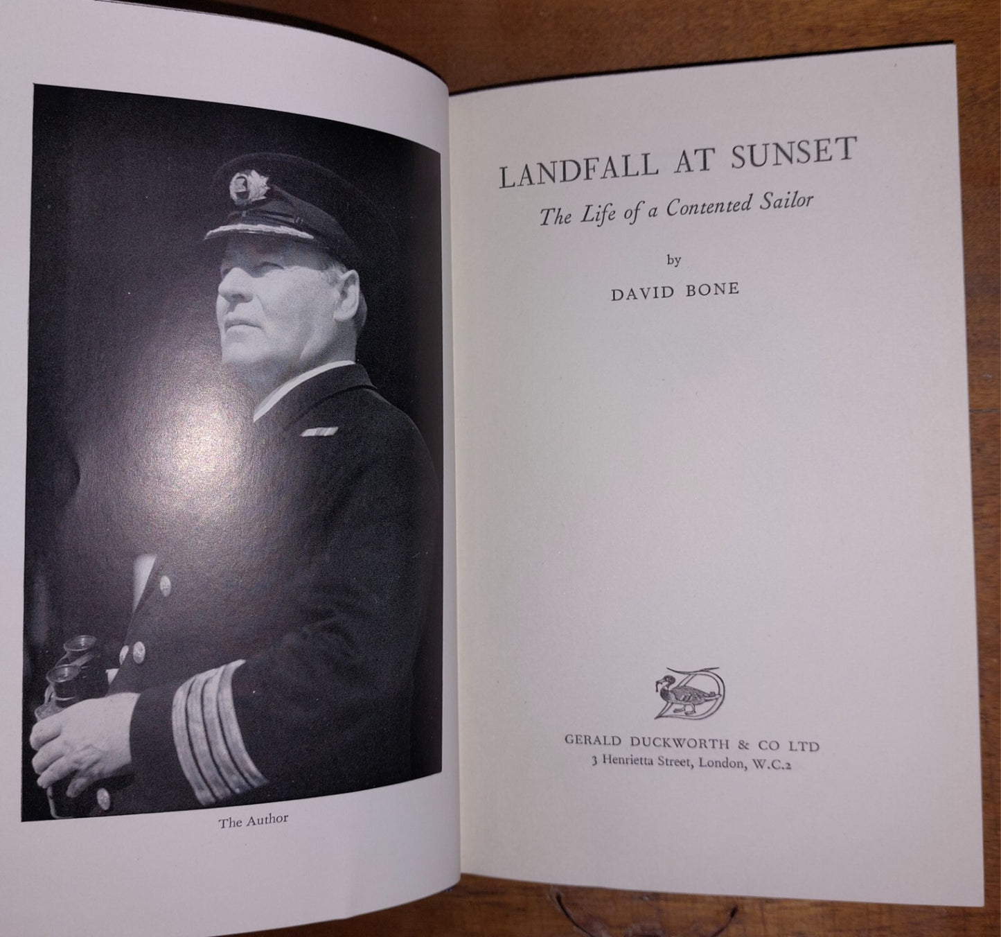 Landfall at Sunset: the Life of a Contented Sailor  Sir David Bone 1955 1st Ed.6