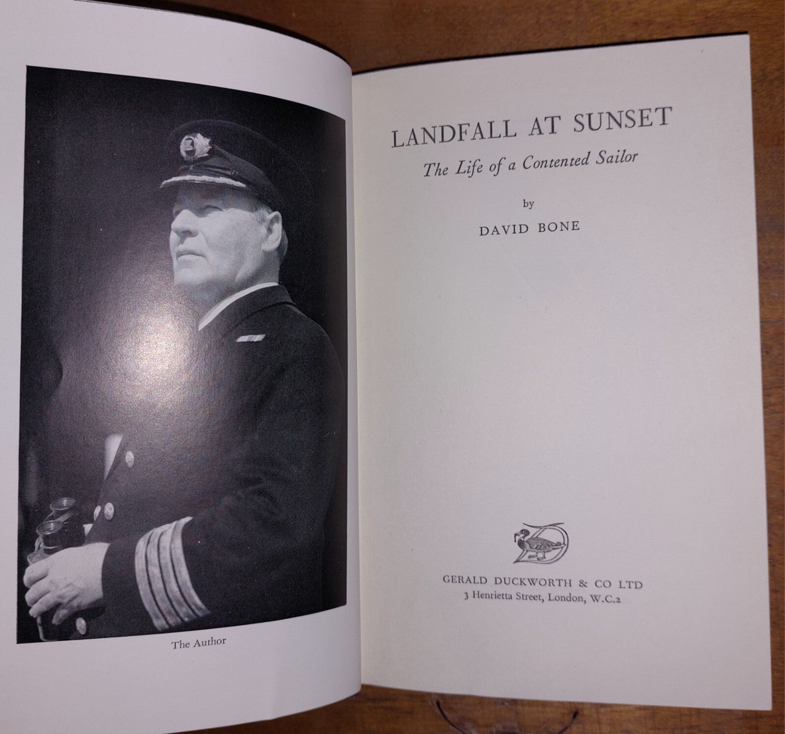 Landfall at Sunset: the Life of a Contented Sailor  Sir David Bone 1955 1st Ed.6