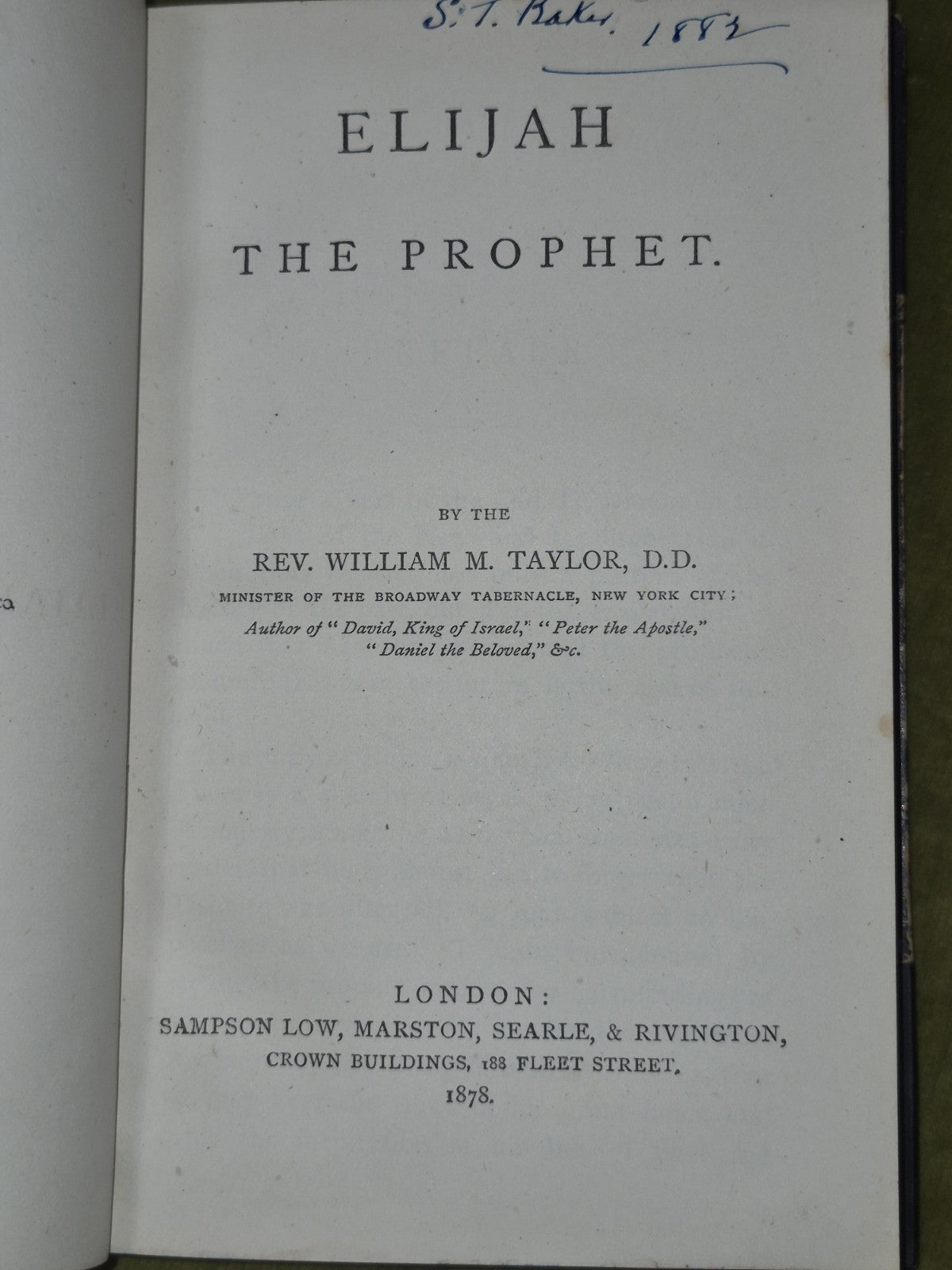 Rev William M Taylor Bible Biographies Set Joseph Ruth Elijah Daniel Peter15