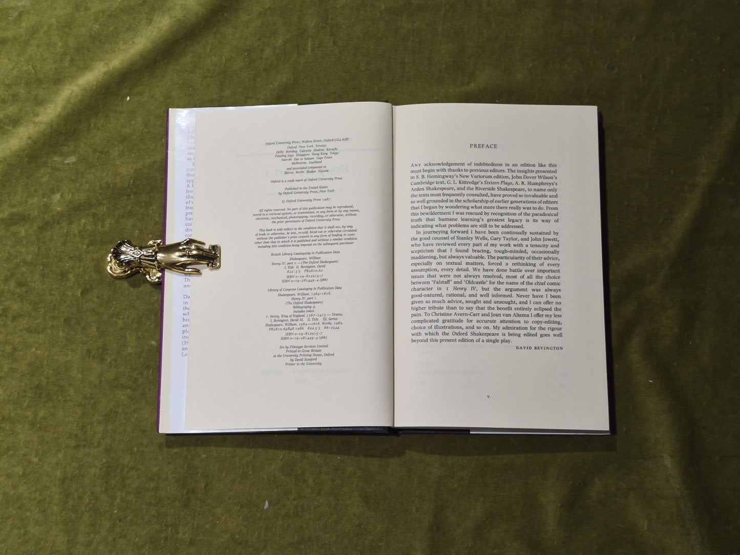 The Oxford Shakespeare - Henry IV Part 1 - Ed. David Bevington VGC HB DJ4